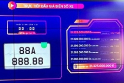 Biển số 88A-888.88 có giá trúng đấu giá hơn 21 tỷ đồng