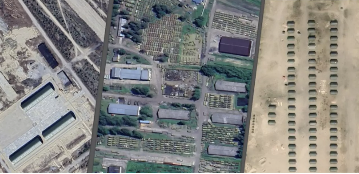 Ảnh vệ tinh cho thấy Nga tăng cường hiện diện quân sự ở biên giới giáp Phần Lan. Ảnh: Planet Labs.