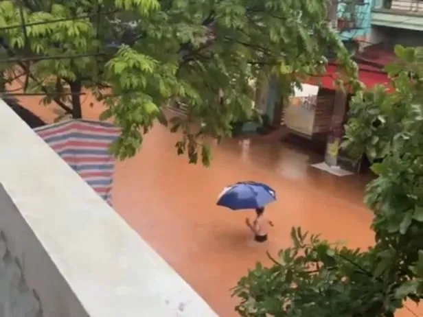 Ngập sâu tại Yên Bái. Ảnh người dân chia sẻ trên mạng xã hội