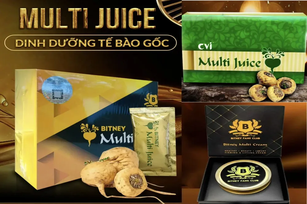 Một số sản phẩm được quảng cáo trên các trang bán hàng của Công ty TNHH thương mại đầu tư Bitney Việt Nam. Ảnh CAPT