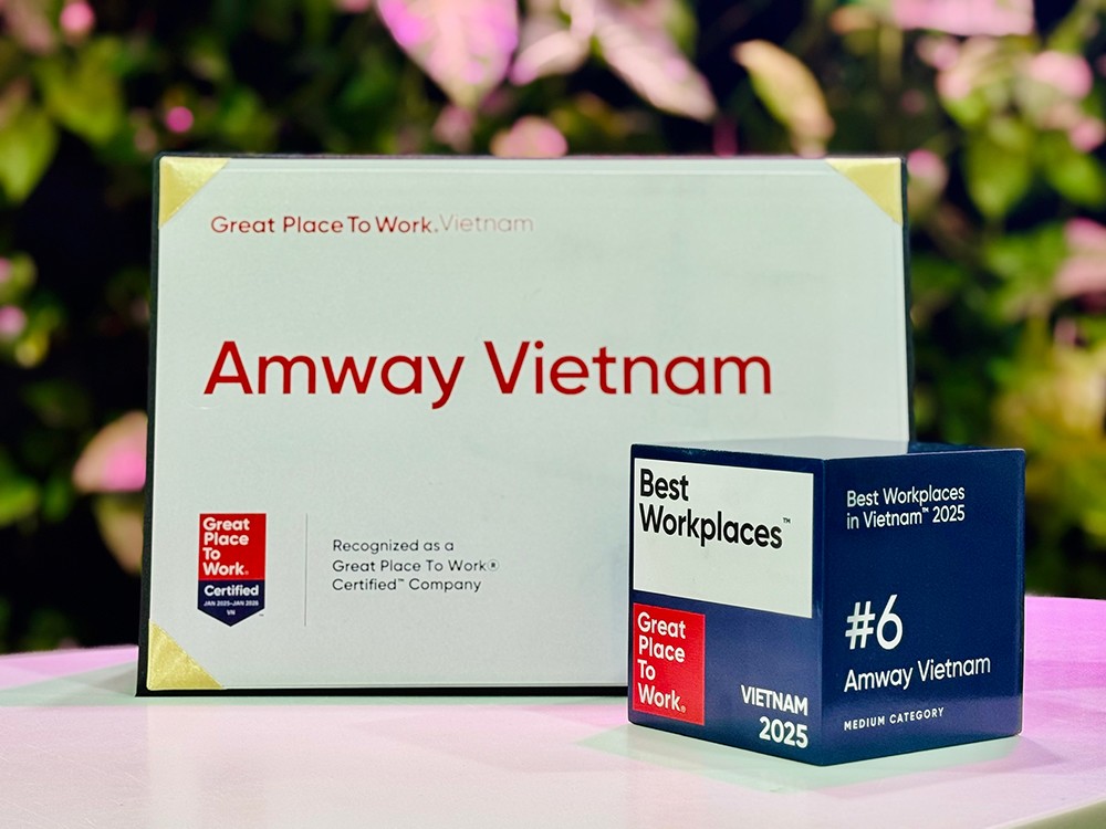 Amway lần đầu lọt Top 6 “Nơi làm việc xuất sắc hàng đầu Việt Nam 2025”
