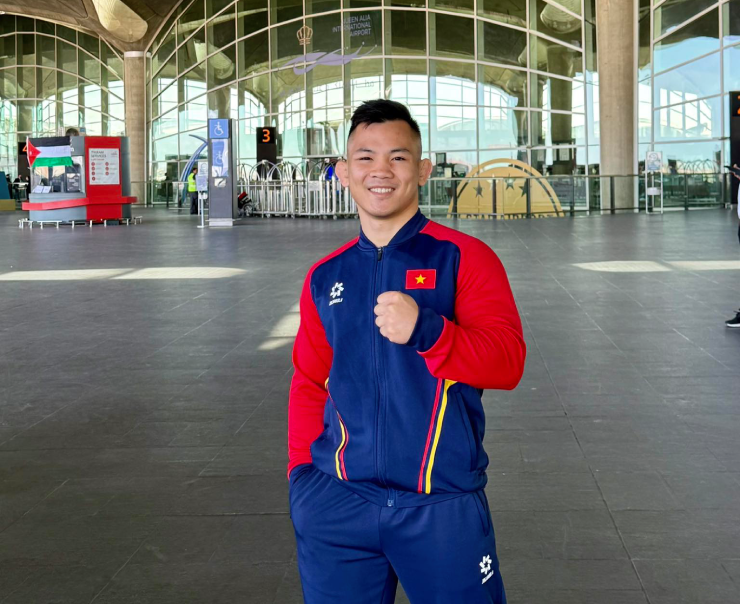 Hồng Sơn đang có mặt ở Jordan tranh HCV châu Á. Ảnh Facebook nhân vật