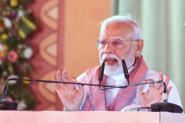 Thủ tướng Ấn Độ Narendra Modi phát biểu tại bang Bihar vào ngày 24/4/2025. Ảnh: Reuters.