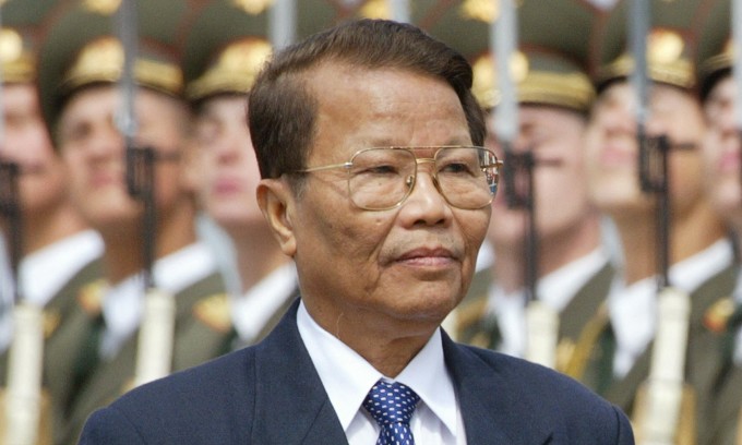 Ông Trần Đức Lương trong chuyến thăm Nga năm 2004. Ảnh: AFP
