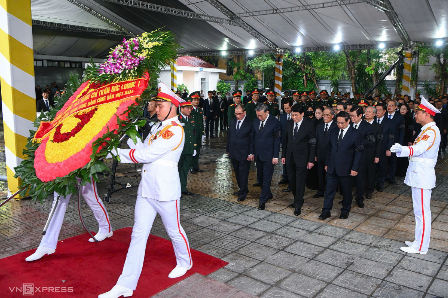 Đoàn Ban Chấp hành Trung ương Đảng do Tổng Bí thư Tô Lâm dẫn đầu. Ảnh:&nbsp;Giang Huy