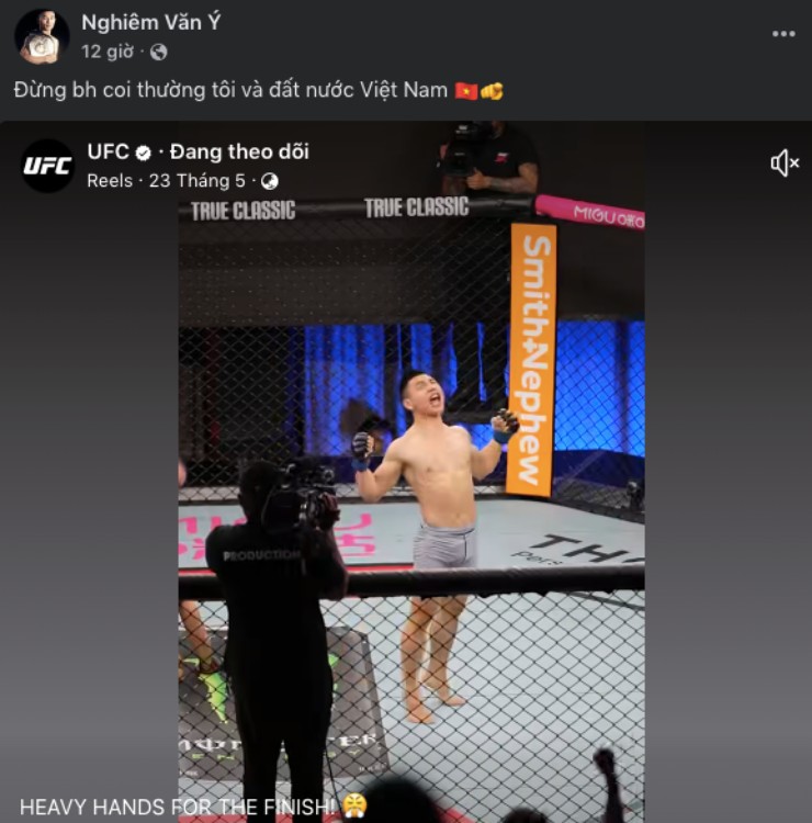 Văn Ý tuyên bố "cực cháy" sau trận thắng tại tứ kết Road To UFC, nhiều người khen Văn Ý thật là "hết ý"