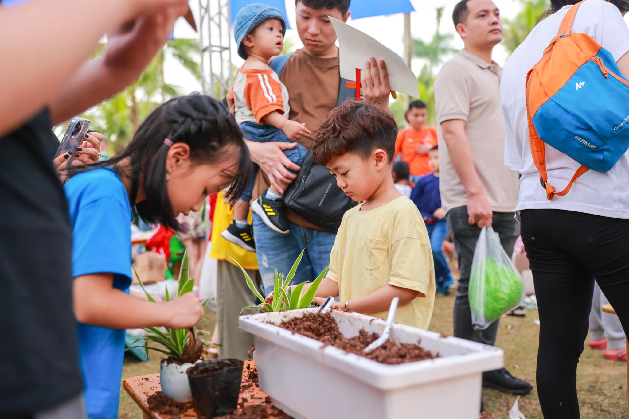 Trẻ thêm yêu thiên nhiên từ các hoạt động ươm mầm cây, tìm hiểu về tự nhiên