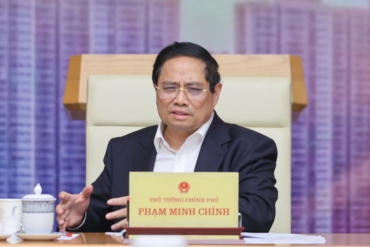 Thủ tướng Phạm Minh Chính chủ trì cuộc họp Thường trực Chính phủ về quản lý thị trường vàng. Ảnh: Nhật Bắc/VGP