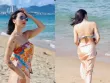 Phương Linh "đốt cháy" bãi biển với thiết kế khăn quấn ngực