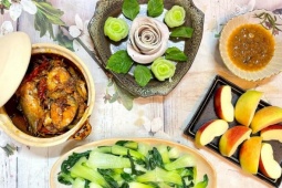 Bữa cơm ba món đơn giản cho hai người