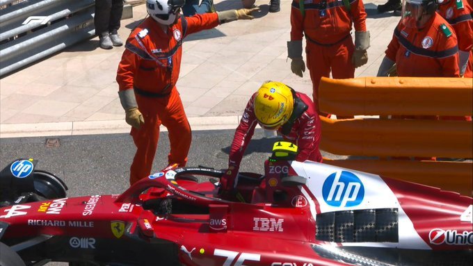 Hamilton gặp tai nạn ở cuối FP3