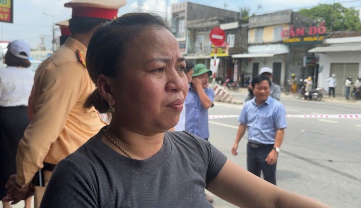 Bà Tiền kể lại vụ tai nạn.