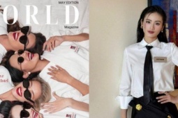 Thời trang - Ý Nhi lên bìa tạp chí Miss World cùng các đại diện Thái Lan, Úc và New Zealand