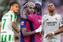 Dàn sao khuynh đảo La Liga: Mbappe ghi bàn đỉnh nhất, bất ngờ Yamal  &  Antony