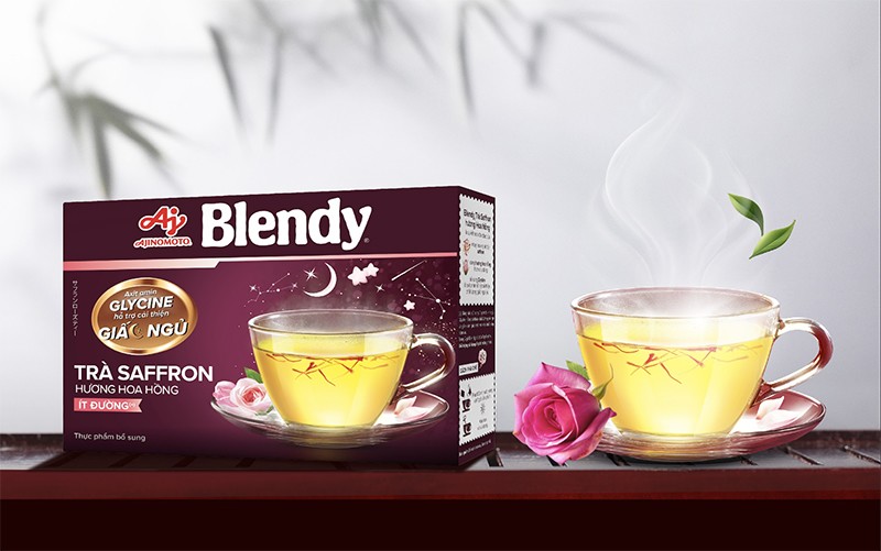 Blendy® Trà Saffron hương Hoa hồng là sự kết hợp độc đáo của nhụy hoa nghệ tây saffron cùng hương hoa hồng thơm dịu dàng.