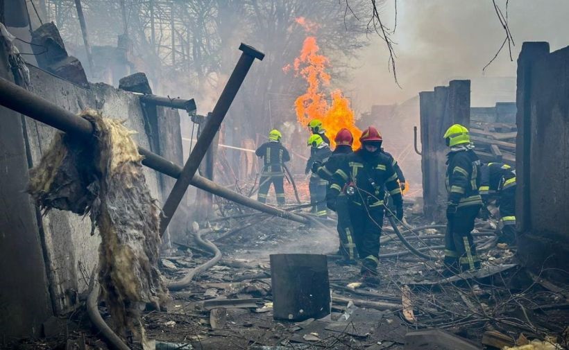 Quân đội Nga tiến hành đợt tập kích dữ dội nhất vào Ukraine kể từ đầu năm nay (ảnh: Cơ quan Tình trạng Khẩn cấp Ukraine)