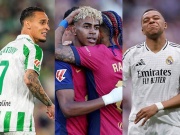 Dàn sao khuynh đảo La Liga: Mbappe ghi bàn đỉnh nhất, bất ngờ Yamal  & amp; Antony