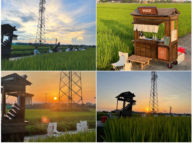 Khung cảnh đồng quê lãng mạn lúc hoàng hôn khiến du khách thích thú