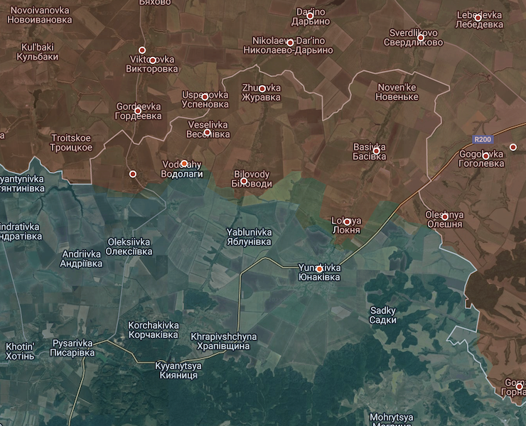 Nga kiểm soát một số ngôi làng biên giới ở vùng Sumy của Ukraine. Ảnh: Suriyak/X.