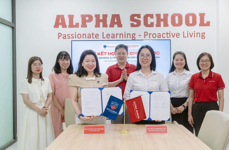 Lễ ký kết hợp tác giữa Ivy Global School và Trường liên cấp Alpha Hải Phòng