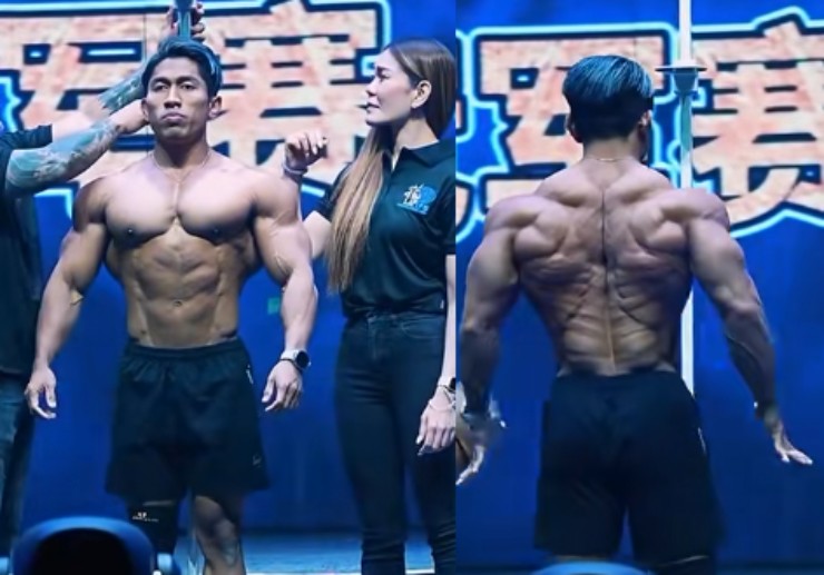 Chris Putra có cơ lưng đặc biệt
