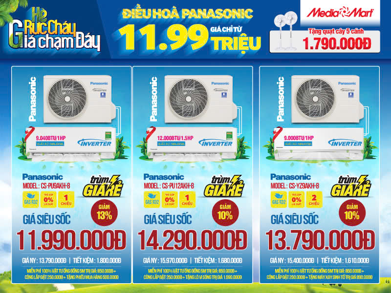 Đón hè rực cháy – Điều hòa Panasonic đồng loạt giảm sâu, giá chạm đáy - 3