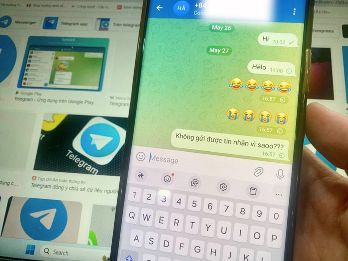 Người dùng tại Việt Nam thời điểm này không còn nhắn tin được trên nền tảng Telegram. Ảnh: LÊ TỈNH