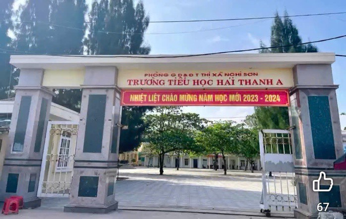 Trường tiểu học Hải Thanh A, nơi xôn xao dự luận vụ việc chi gần 200 triệu đồng quỹ phụ huynh