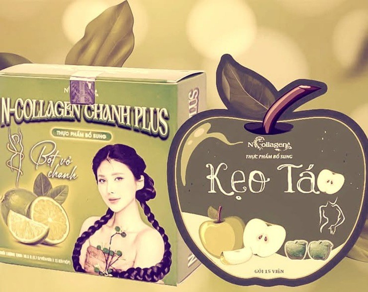 Kẹo táo thải mỡ bụng được Ngân Collagen&nbsp;quảng cáo rầm rộ thời gian qua
