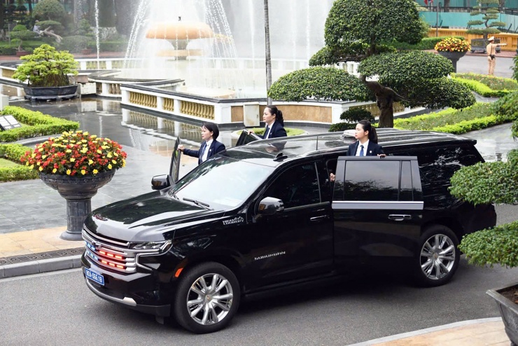 Chuyến thăm Việt Nam của Thủ tướng Thái Lan đã thành công tốt đẹp, trong đó có đóng góp của những nữ sĩ quan Cảnh vệ. Ảnh: Bộ Công an