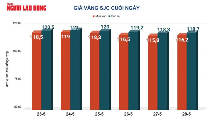 Giá vàng hôm nay, 29-5: Lao dốc mạnh - 2