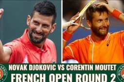 Trực tiếp tennis Moutet - Djokovic: Khởi đầu ăn miếng trả miếng (Roland Garros)