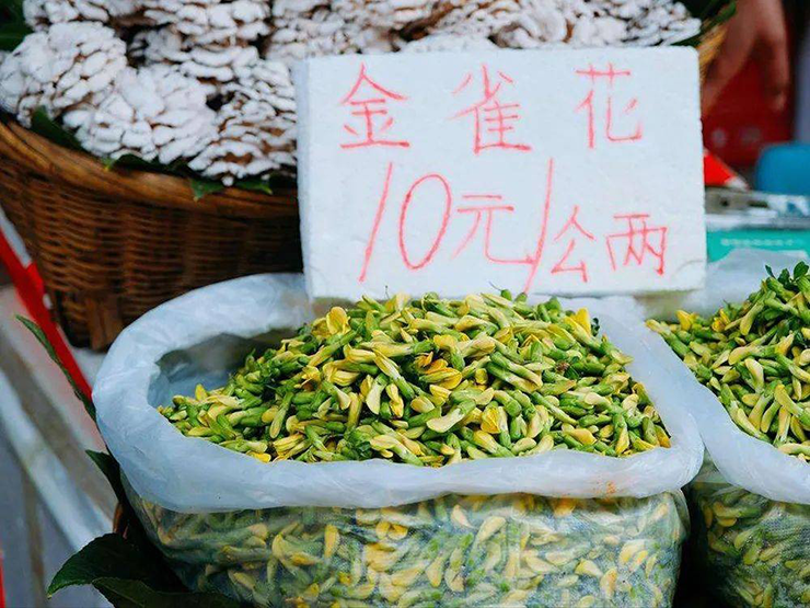 Ở Trung Quốc, hoa đậu chổi rất được ưa chuộng. Loại hoa này được bán ở nhiều hàng rau củ tại các chợ địa phương.
