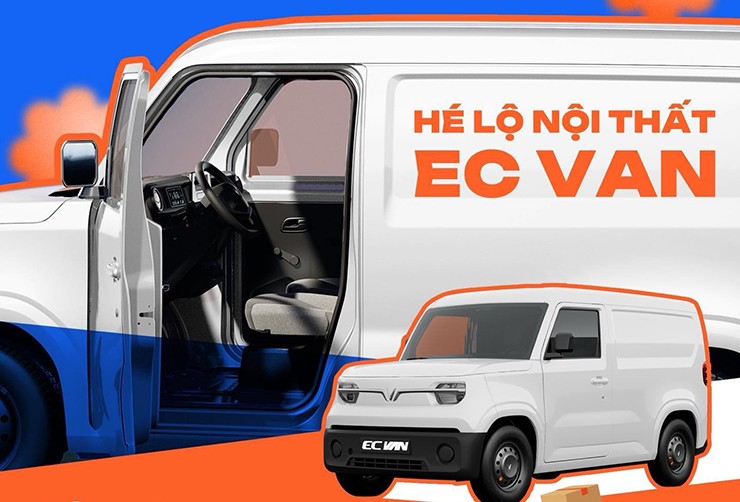 VinFast EC Van lộ ảnh khoang nội thất, có màn hình sau vô-lăng - 1