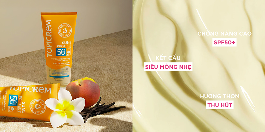 Topicrem Sun Protect – Bảo vệ da tối ưu, chống UVA – UVB phổ rộng