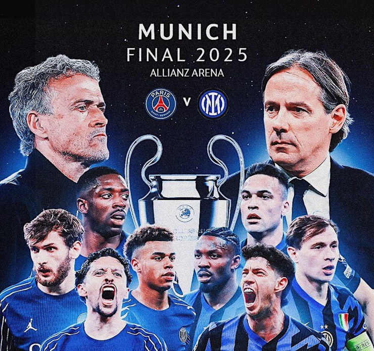 PSG đang hướng tới lần đầu vô địch Champions League, trong khi Inter Milan đã 3 lần vô địch giải đấu này
