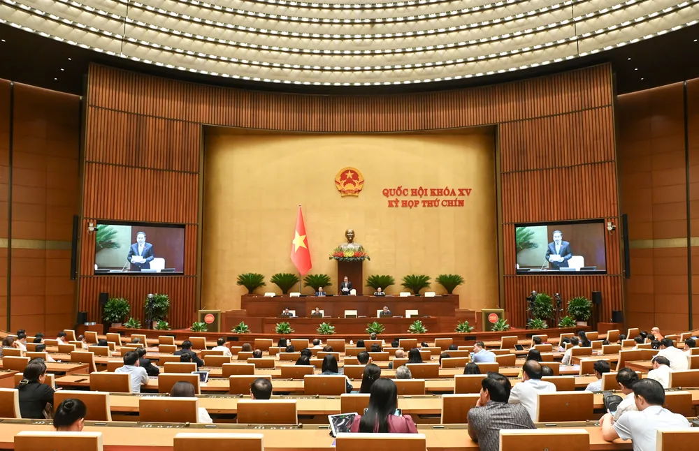 Quang cảnh ngày làm việc cuối cùng của Đợt 1, Kỳ họp thứ 9, Quốc hội khóa XV. Ảnh: QH