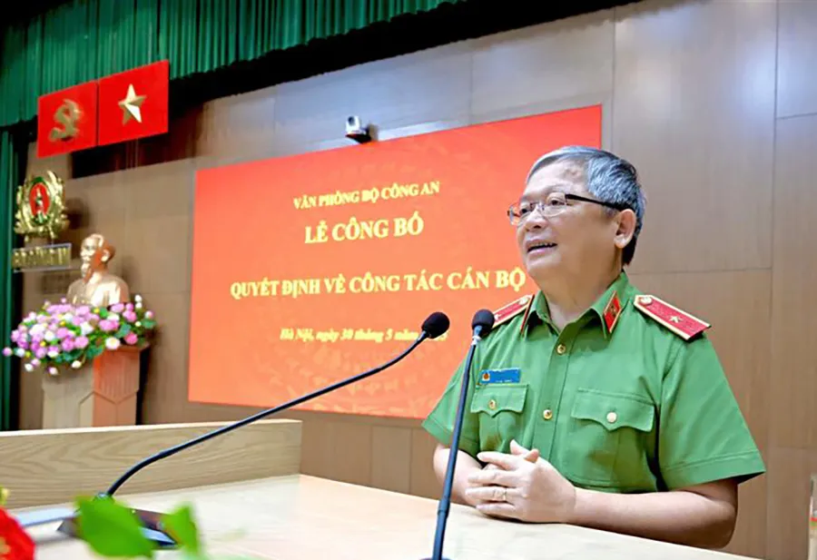 Thiếu tướng Hoàng Anh Tuyên, được điều động đến công tác tại Ban Nghiên cứu chuyên đề, giúp việc cho Bộ trưởng. Ảnh: BCA
