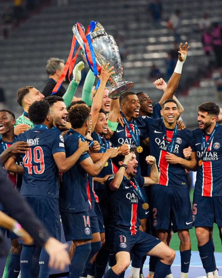 Champions League 2024/25 phủ 2 màu đỏ - xanh của PSG. Ảnh: PSG