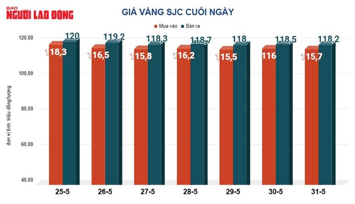 Giá vàng miếng SJC tiếp tục biến động mạnh trong tuần qua