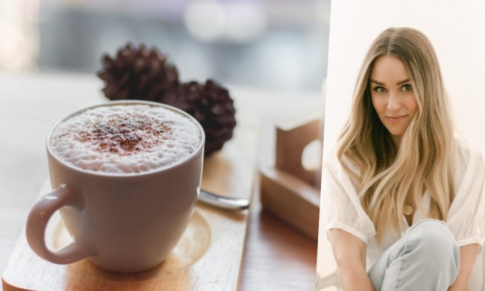 Cà phê với sữa hạnh nhân và quế là món tủ mỗi sáng của Lauren Conrad.