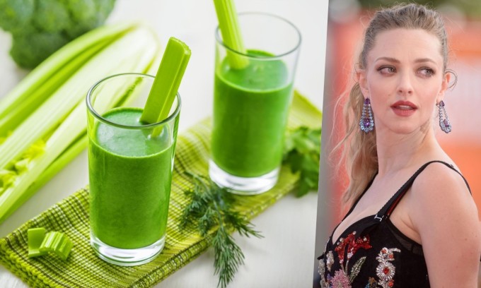 Amanda Seyfried uống nước ép cần tây mỗi sáng.