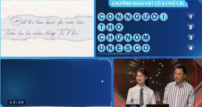 Quỳnh Ngân là thí sinh giải mã thành công ẩn số chướng ngại vật.