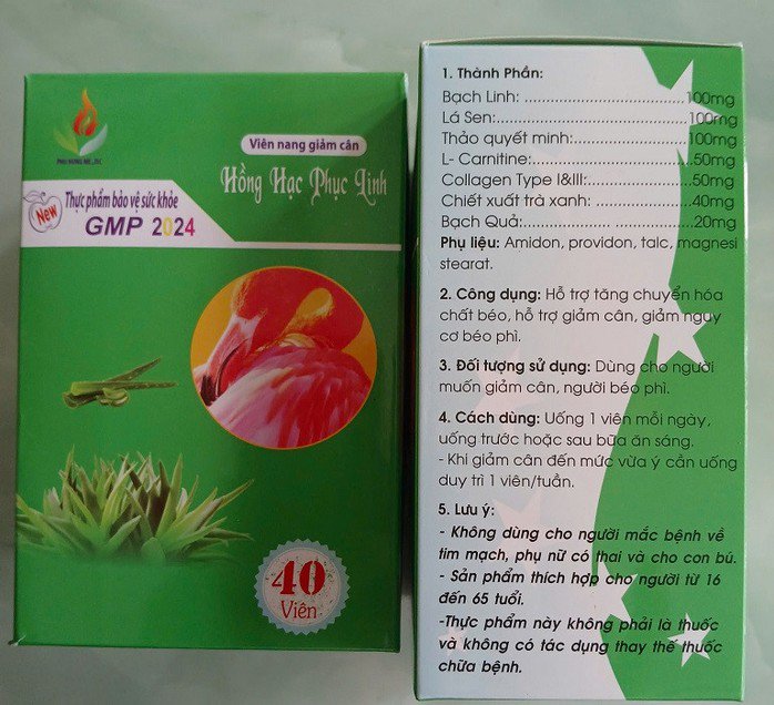 Hình ảnh sản phẩm viên giảm cân chứa ba chất cấm. Ảnh: Cục An toàn thực phẩm