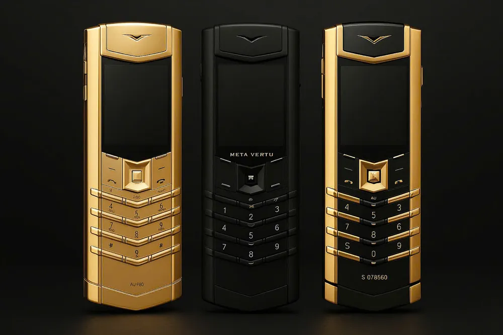 3 điện thoại thương hiệu Vertu. Ảnh minh họa AI