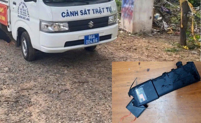 Nơi xảy ra vụ việc cùng tang vật. Ảnh: DT
