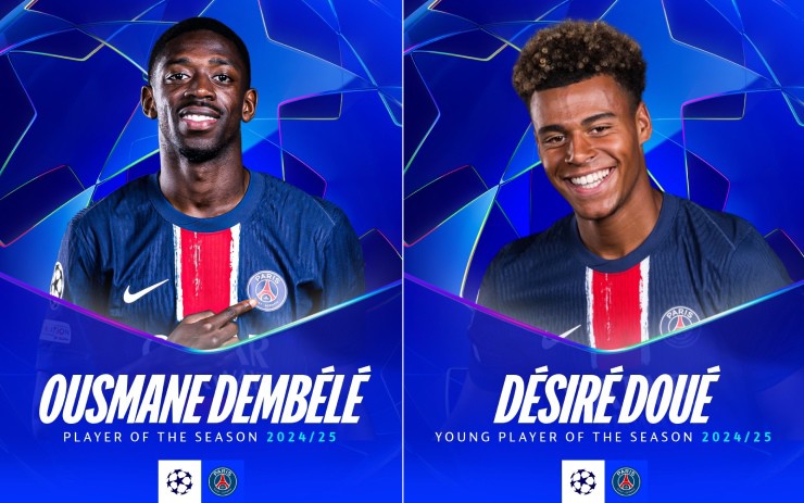 Dembele, Doue được vinh danh ở các hạng mục cá nhân