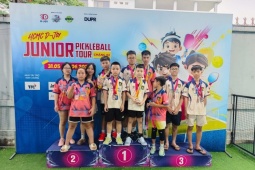 Tuyển trẻ CLB Pickleball Công an Nhân dân gặt hái nhiều thành công trong lần đầu ra quân