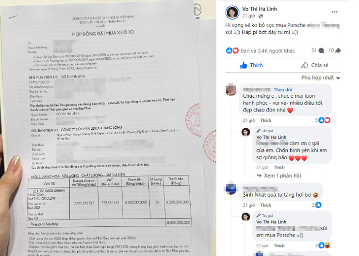 Võ Hà Linh tự tặng bản thân món quà "khủng".