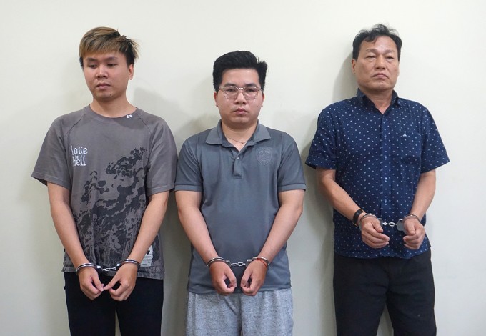 Nguyễn Hoàng Tân, Nguyễn Đức Minh và Lê Văn Cần (từ trái sang). Ảnh: Công an cung cấp